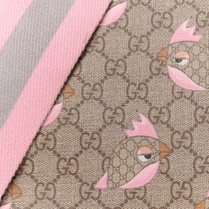 Gucci GG Supreme Monogram Zoo Birds Messenger Print Diaper Bag Pink 11 of 19