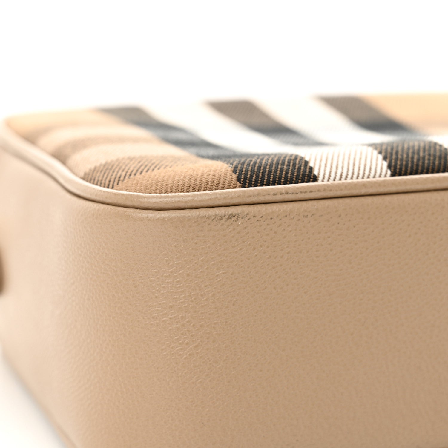 Burberry Calfskin House Check Small Camera Bag Chestnut Beige 10 of 10