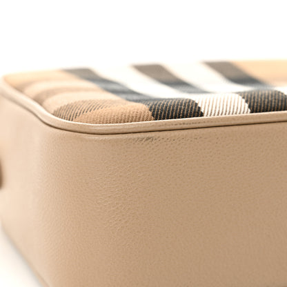 Burberry Calfskin House Check Small Camera Bag Chestnut Beige 10 of 10