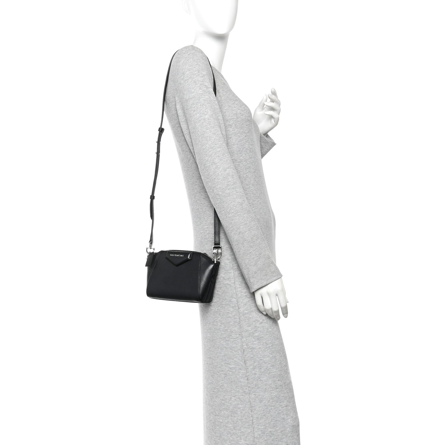 Givenchy Sugar Goatskin Nano Antigona Black 2 of 9