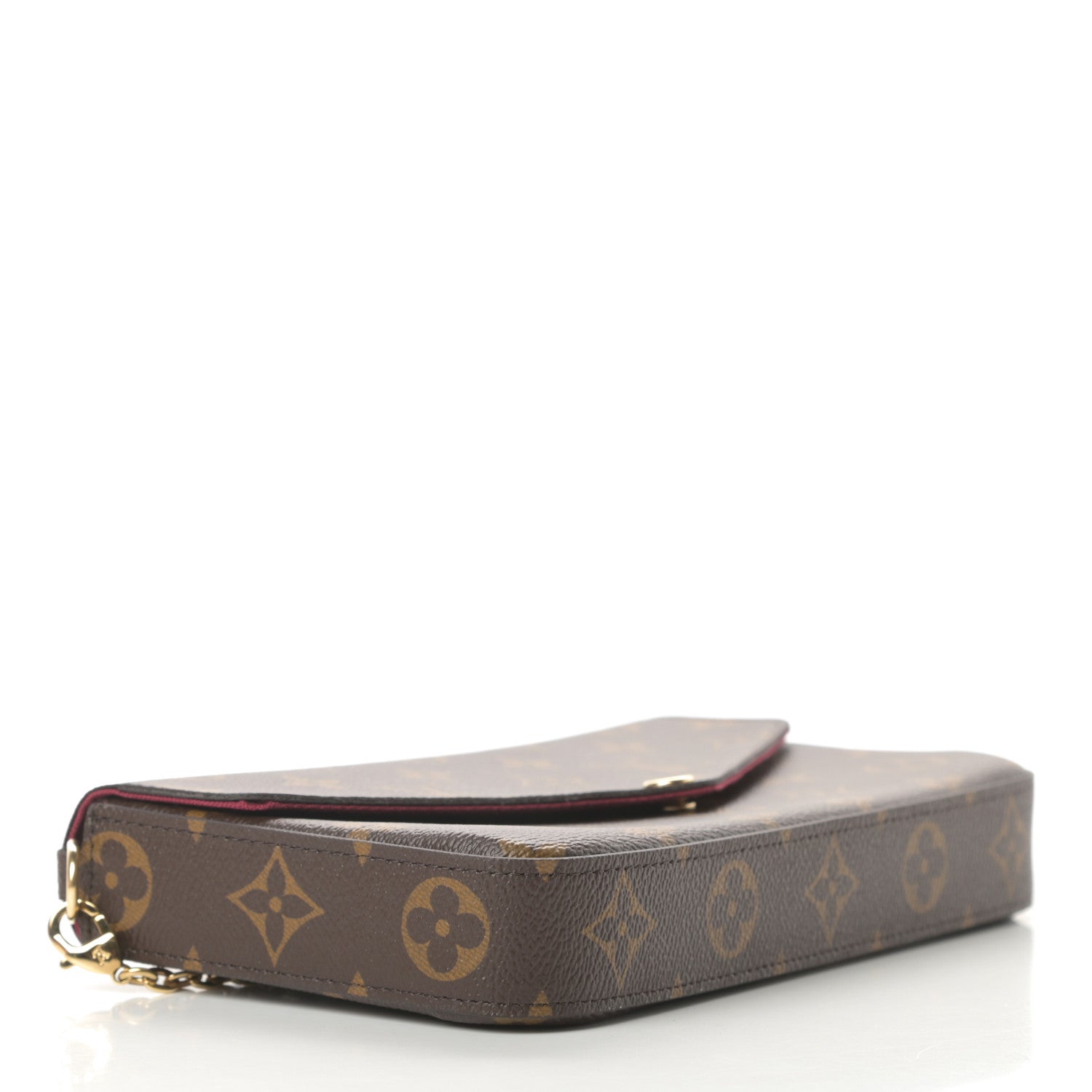 Louis Vuitton Monogram Pochette Felicie Chain Wallet Fuchsia 4 of 15