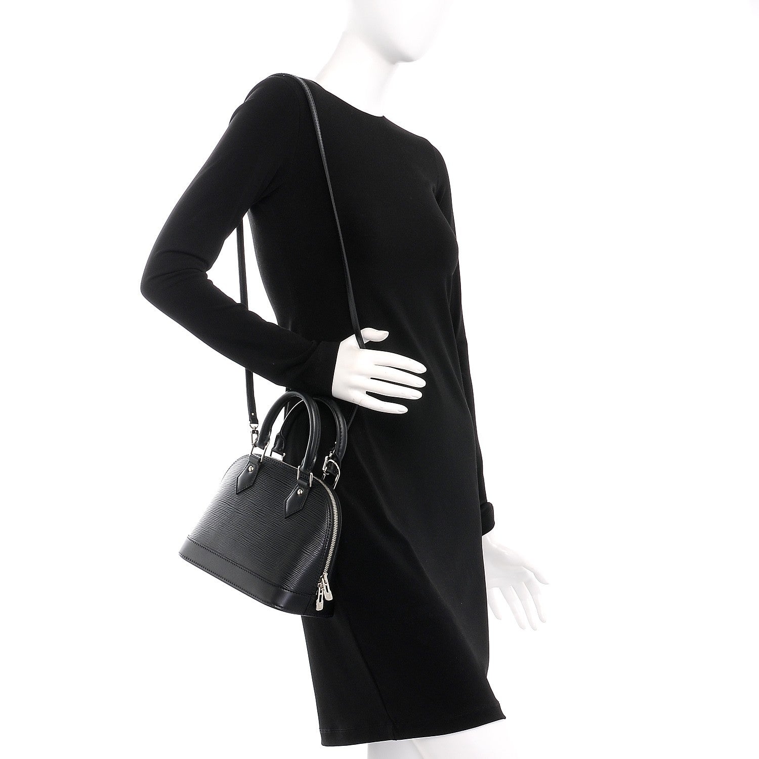 Louis Vuitton Epi Alma BB Black 3 of 8