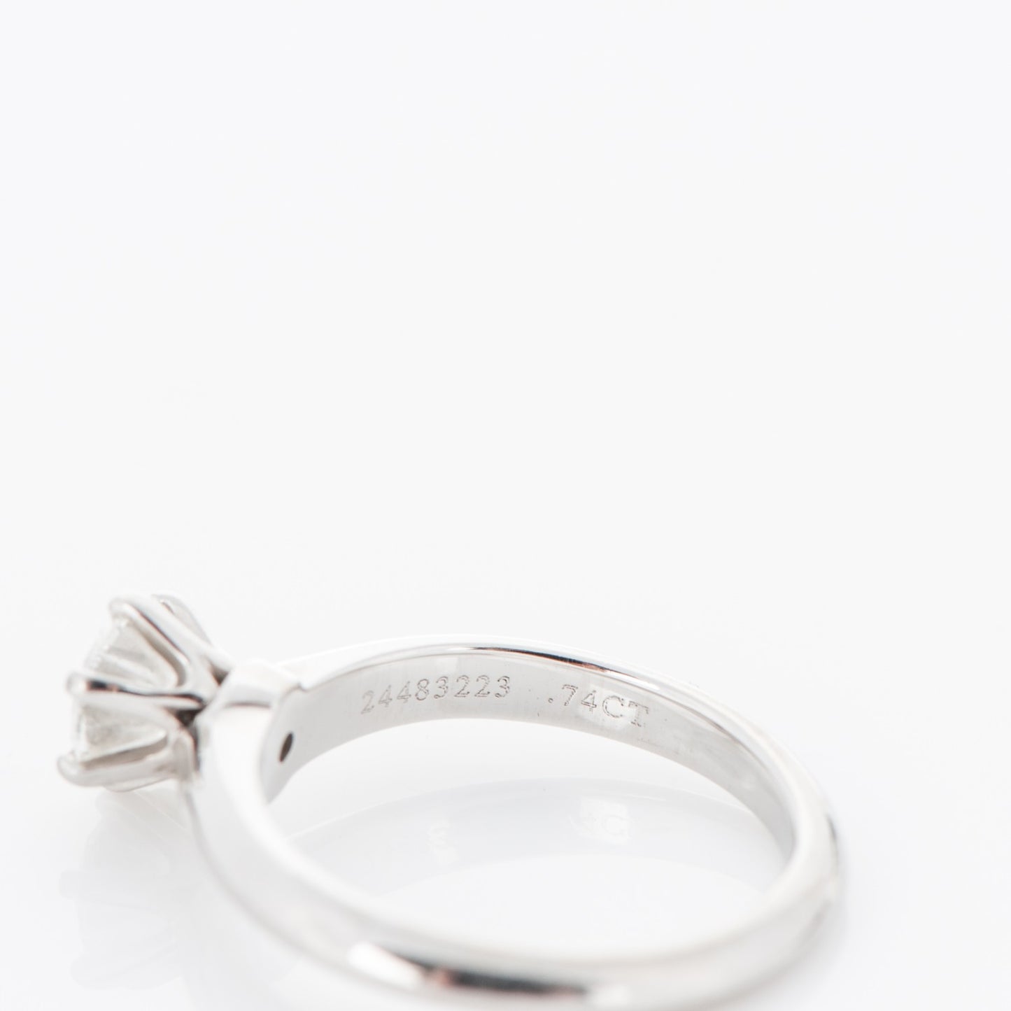 Platinum Diamond .74ct Solitaire Engagement Ring 5