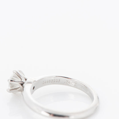 Tiffany Platinum Diamond .74ct Solitaire Engagement Ring 5 6 of 7