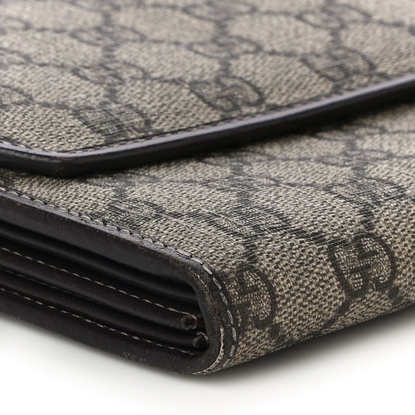 GG Supreme Monogram Travel Organizer Flap Wallet Brown