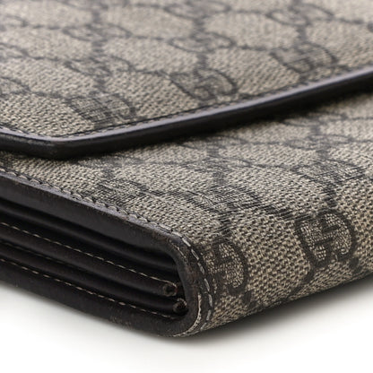 Gucci GG Supreme Monogram Travel Organizer Flap Wallet Brown 7 of 13