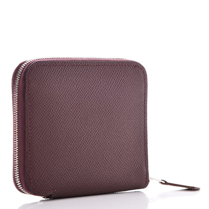 Hermes Epsom Silk'in Compact Wallet Bordeaux 3 of 8