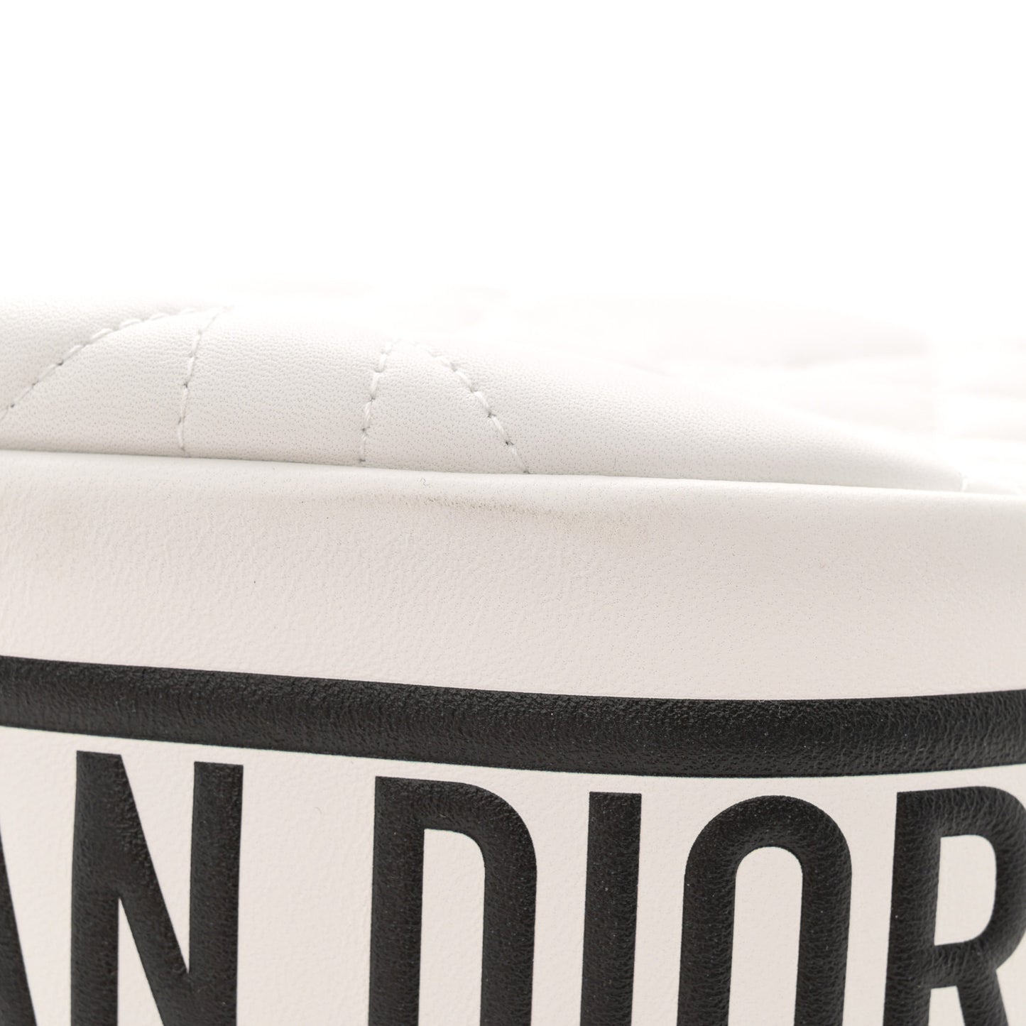 Lambskin Cannage Medium Dior Vibe Hobo Bag White