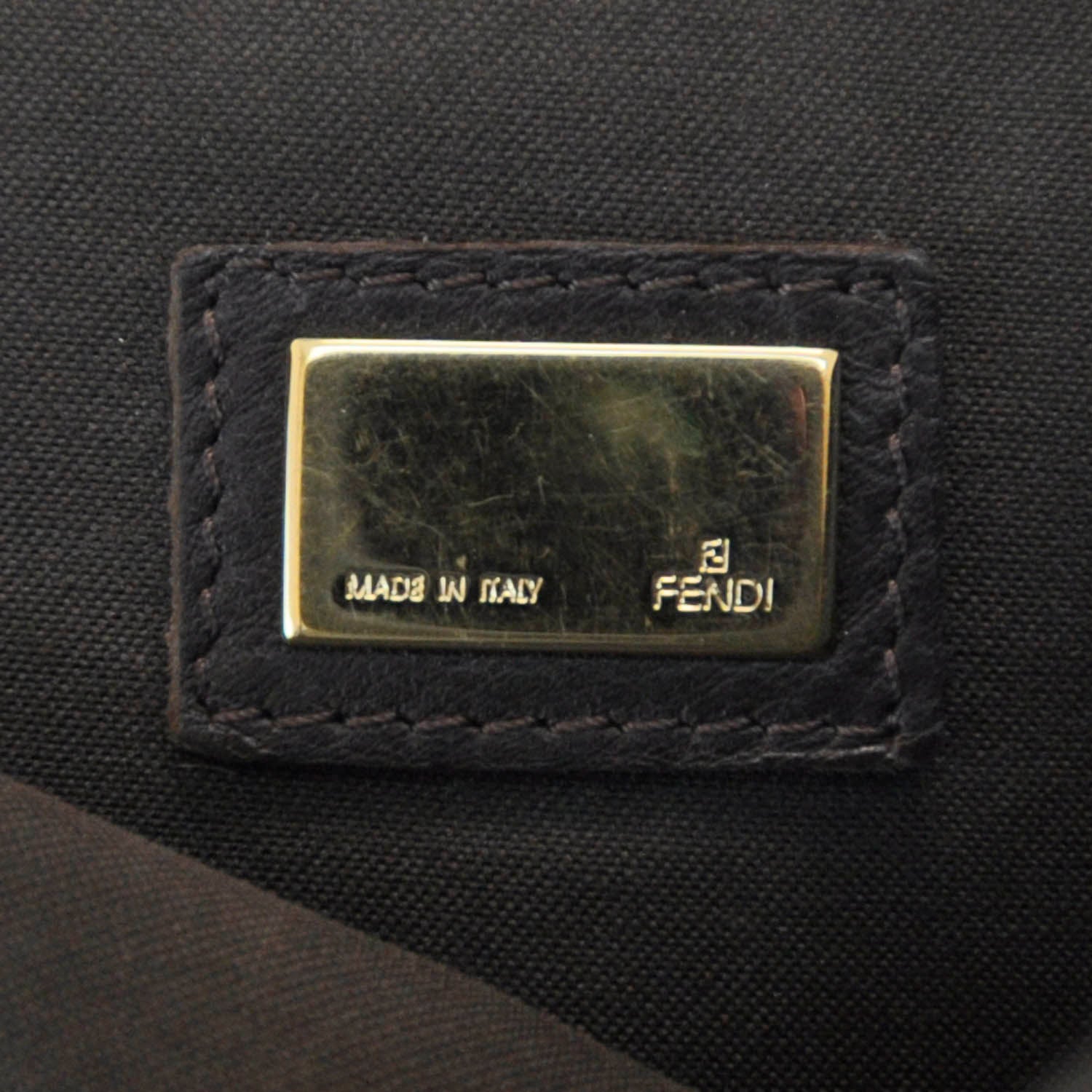 Fendi Denim Shoulder Bag Blue Black 9 of 9