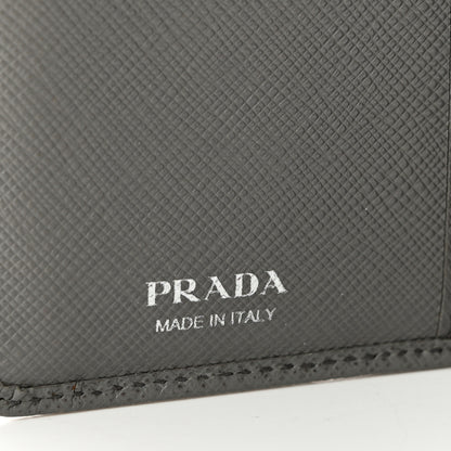 Prada Saffiano Metal Compact Wallet Marmo 6 of 10