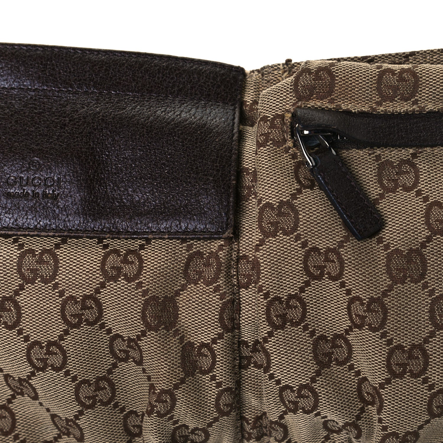 Gucci GG Monogram Double Pocket Belt Bag Dark Brown 31 of 39
