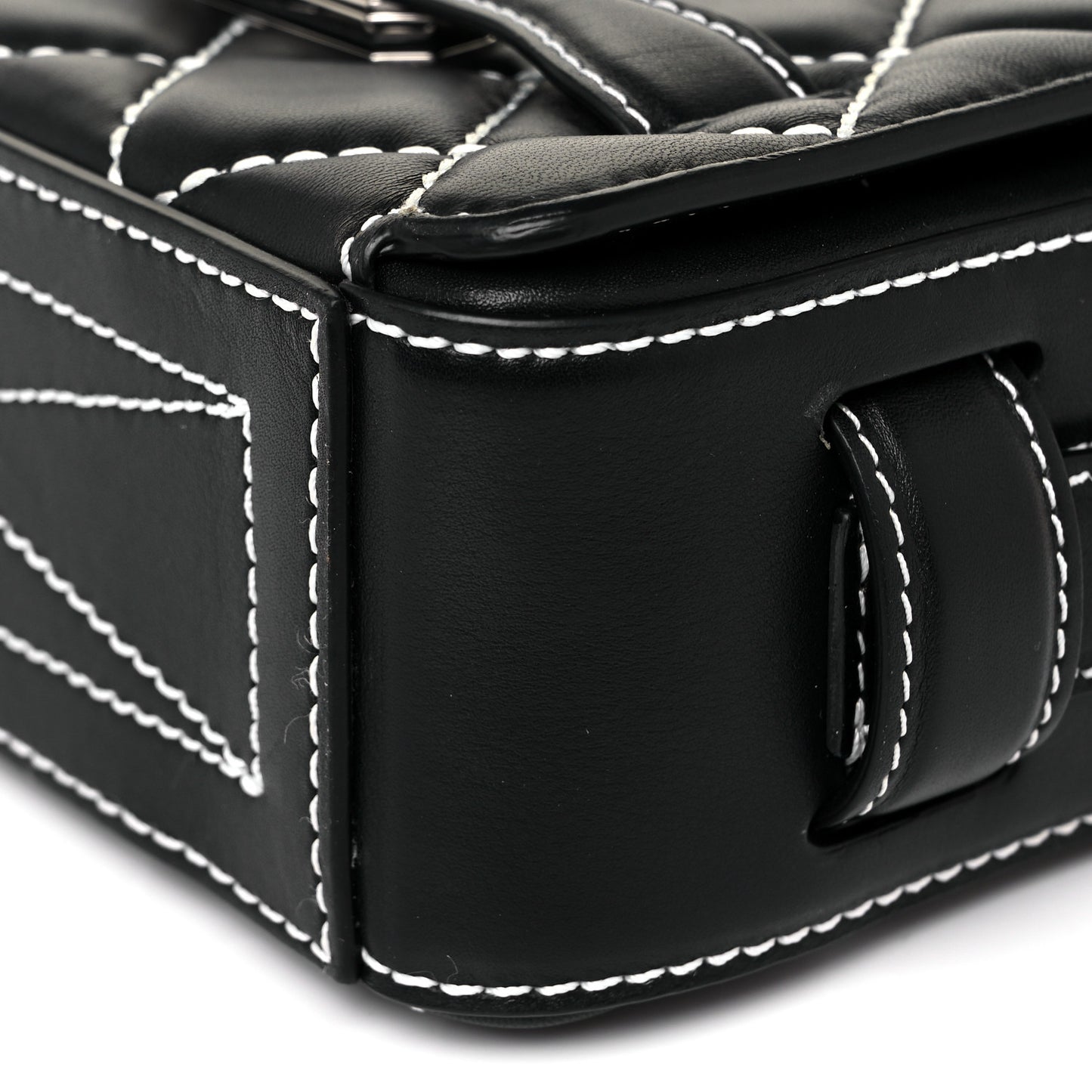 Calfskin Quilted The Myth Crossbody Bag Black