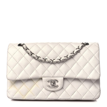 Chanel Caviar Quilted Medium Double Flap White 1 of 18