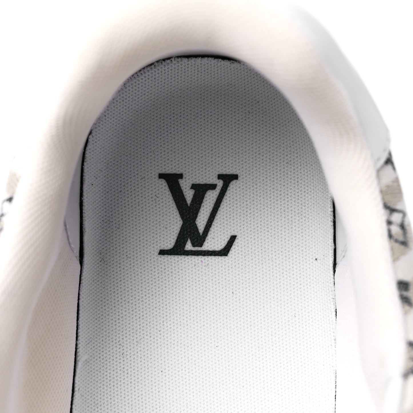 Canvas Monogram Mens Striped LV Trainer Sneakers 4 Beige