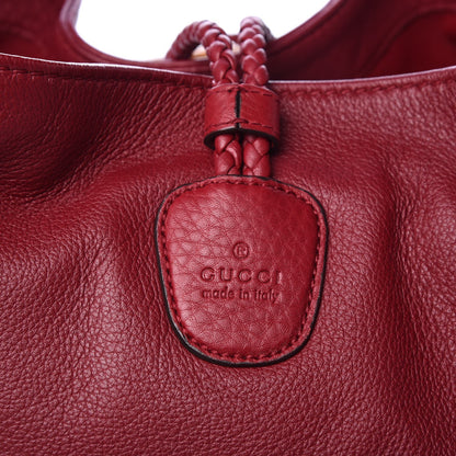 Gucci Deerskin Large Hip Bamboo Shoulder Bag Raspberry Candy 6 of 8