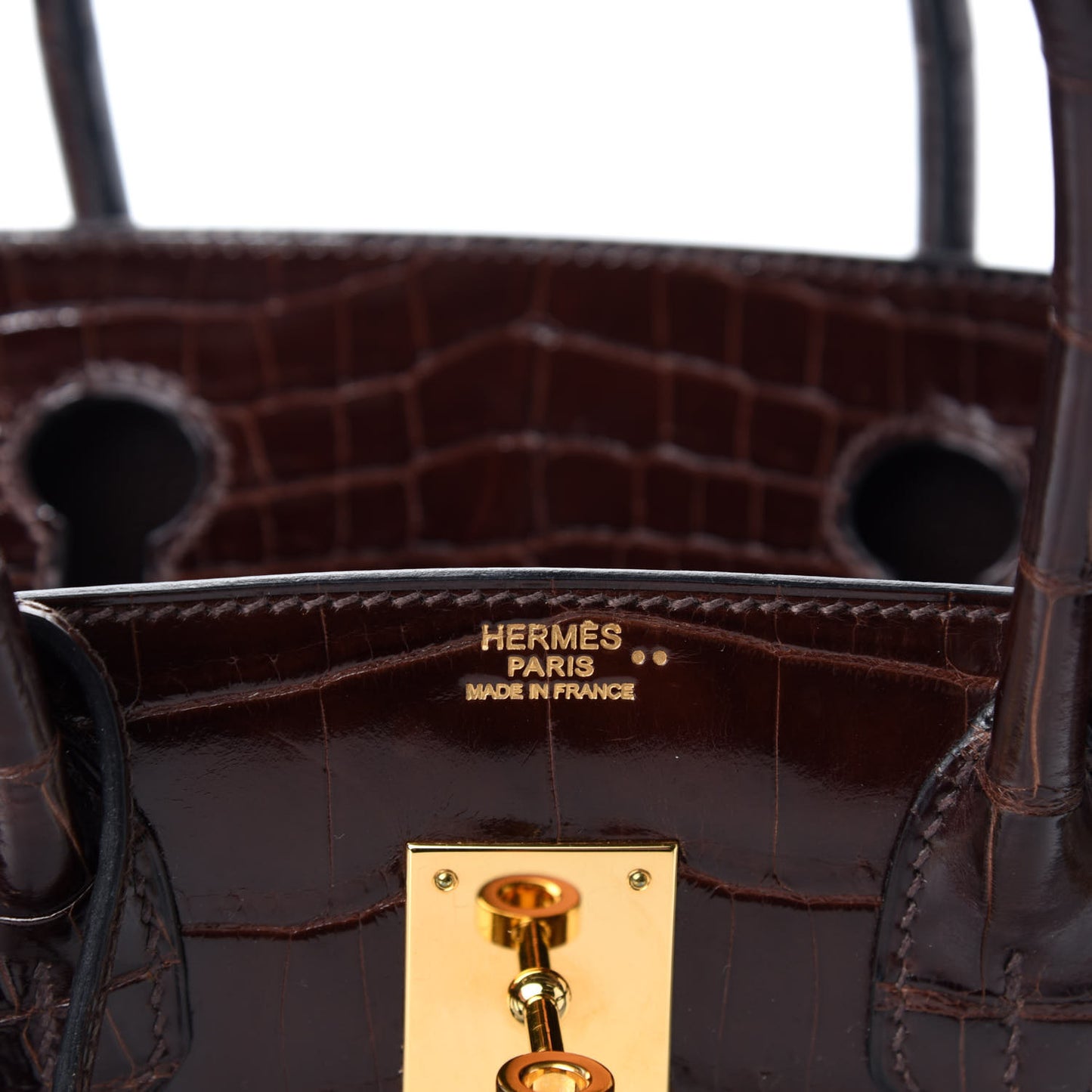 Shiny Niloticus Crocodile Birkin 30 Havane