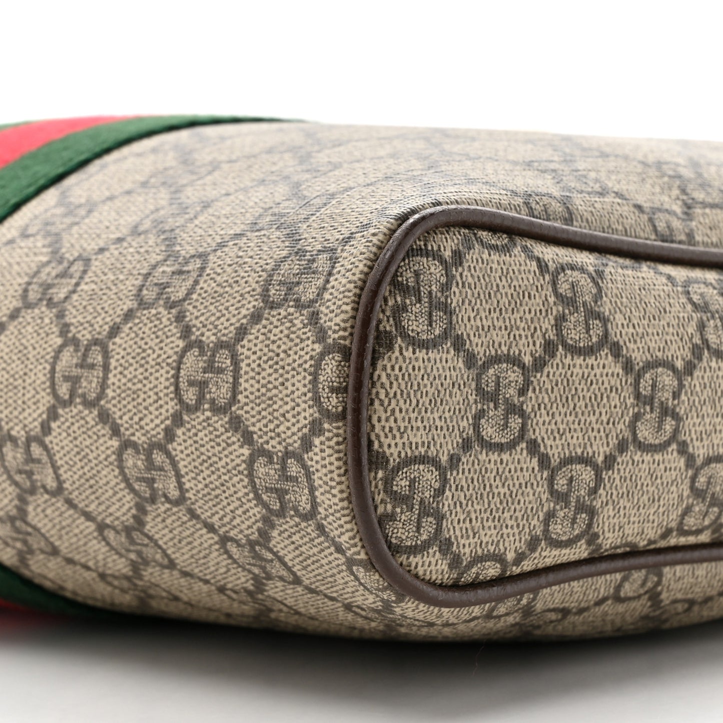 GG Supreme Monogram Web Medium Ophidia Messenger Bag Brown