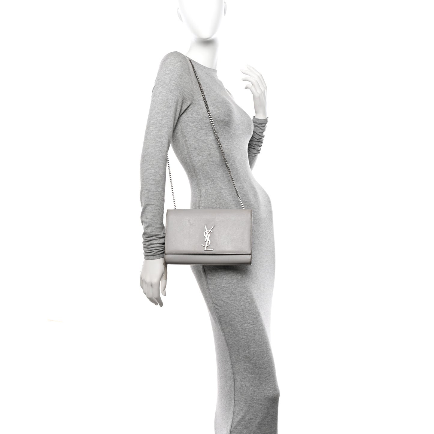 Grain De Poudre Medium Classic Monogram Kate Satchel Souris
