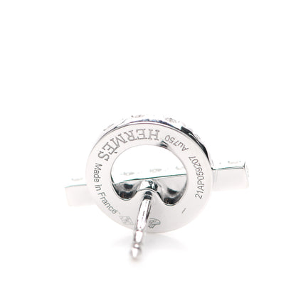 Hermes 18K White Gold Diamond Finesse Earrings 4 of 5