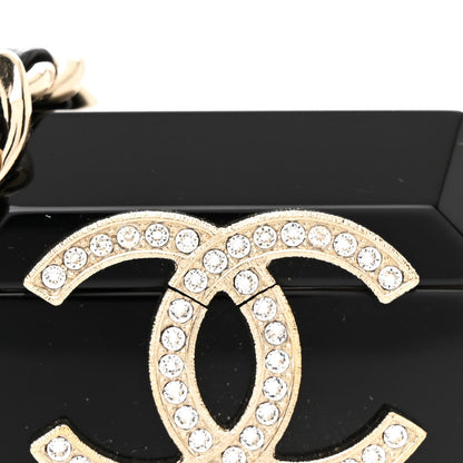 Chanel Resin Crystal Pearl Airpods Pro Holder Necklace Black Pearly White 7 of 9