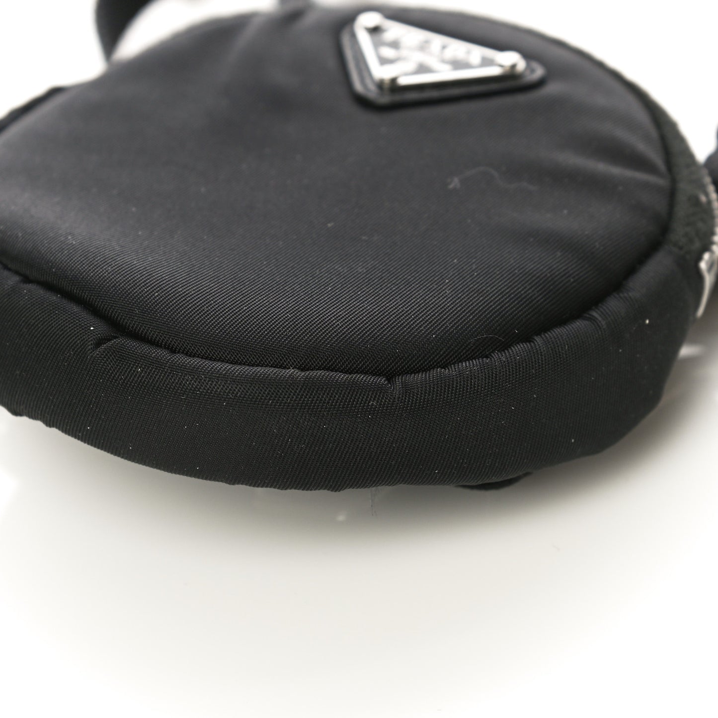 Nylon Mini Round Coin Purse Black