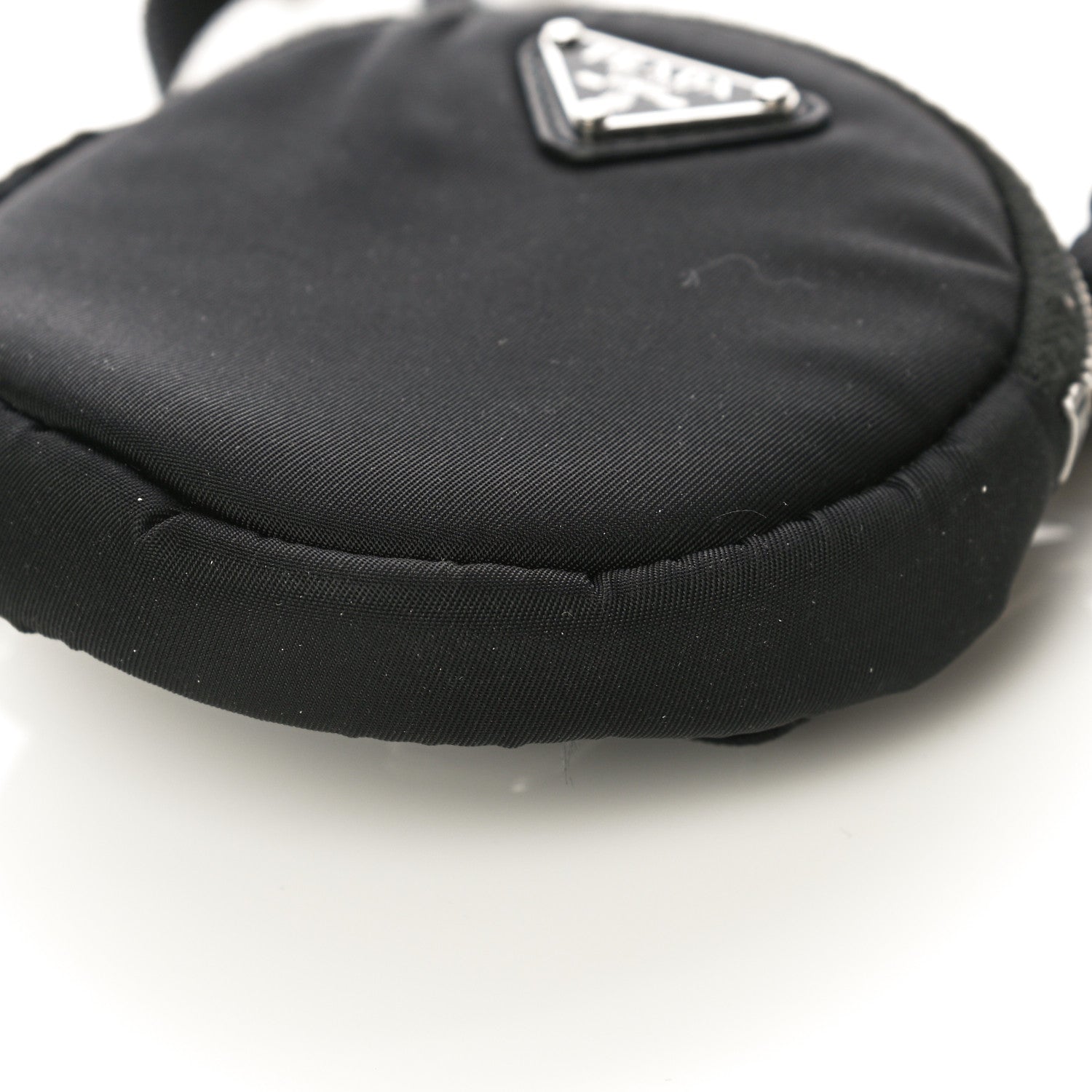 Prada Nylon Mini Round Coin Purse Black 11 of 12