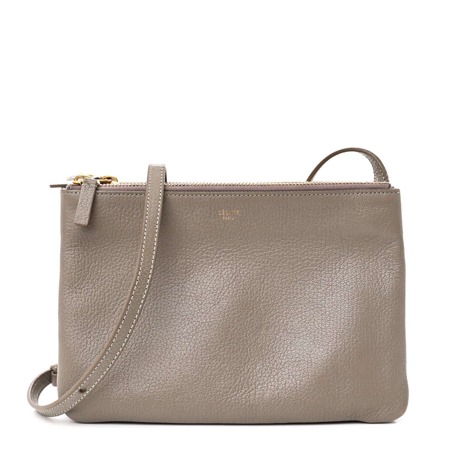Celine Lambskin Small Trio Crossbody Bag Smoke 1 of 15