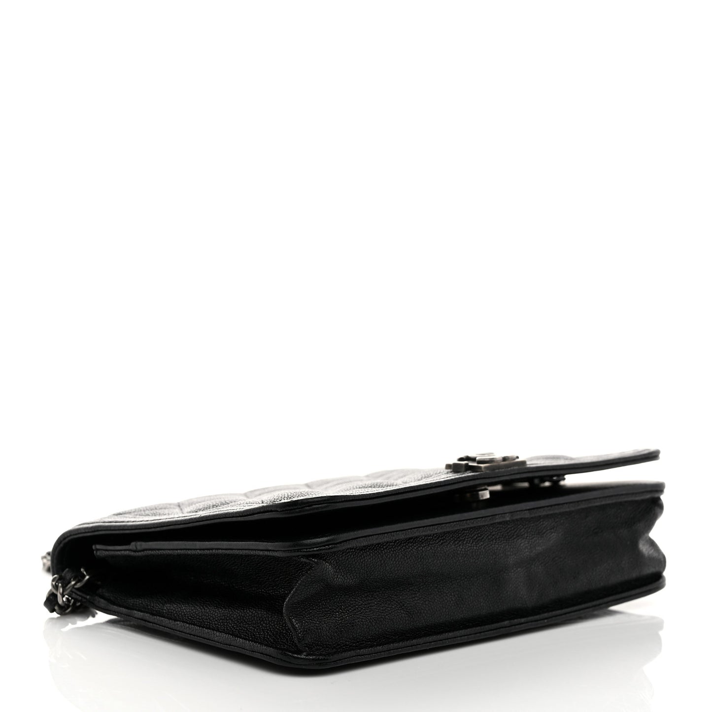 Caviar Quilted Boy Wallet On Chain WOC Black
