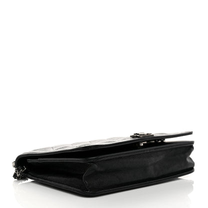 Chanel Caviar Quilted Boy Wallet On Chain WOC Black 4 of 11