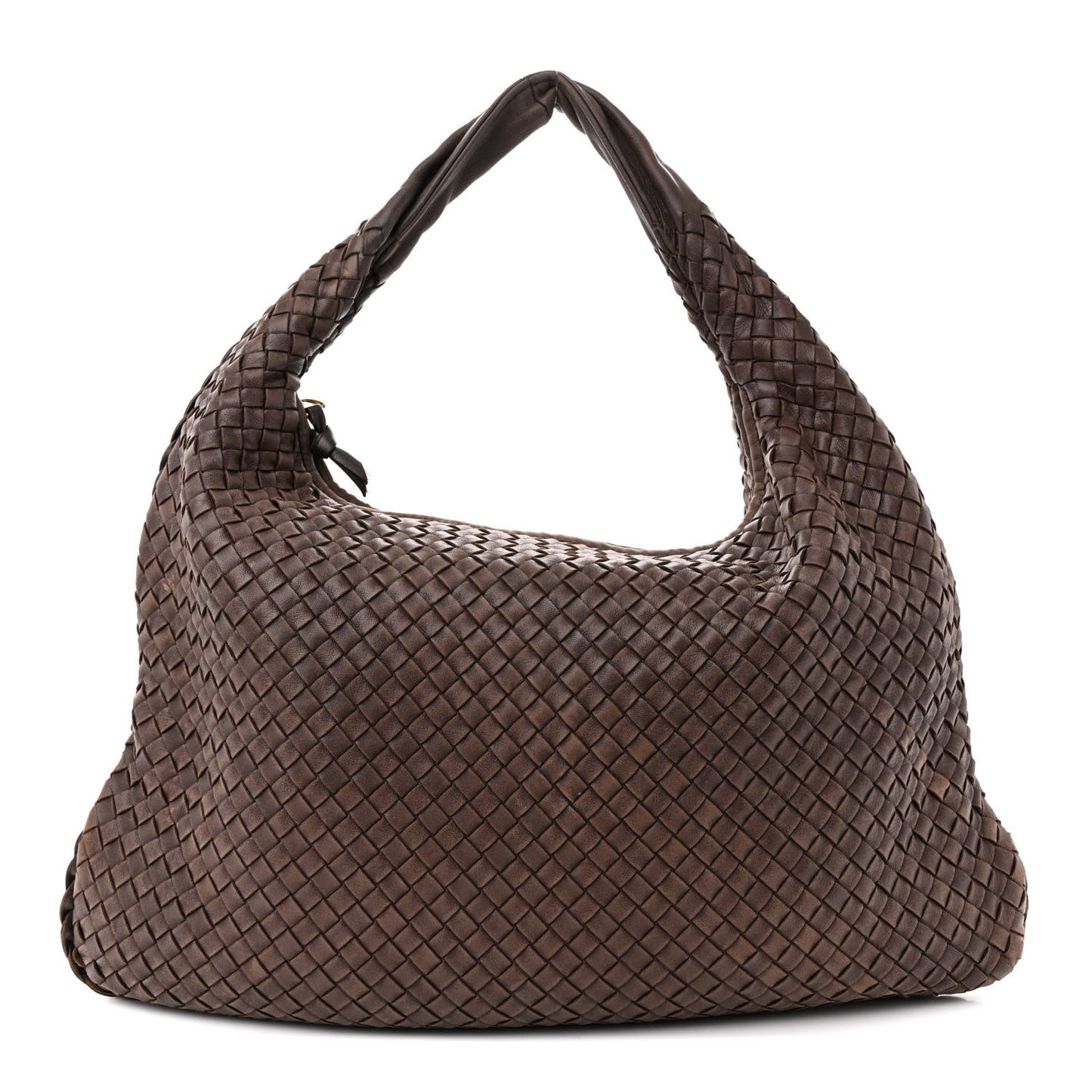 Nappa Intrecciato Large Veneta Hobo Ebano