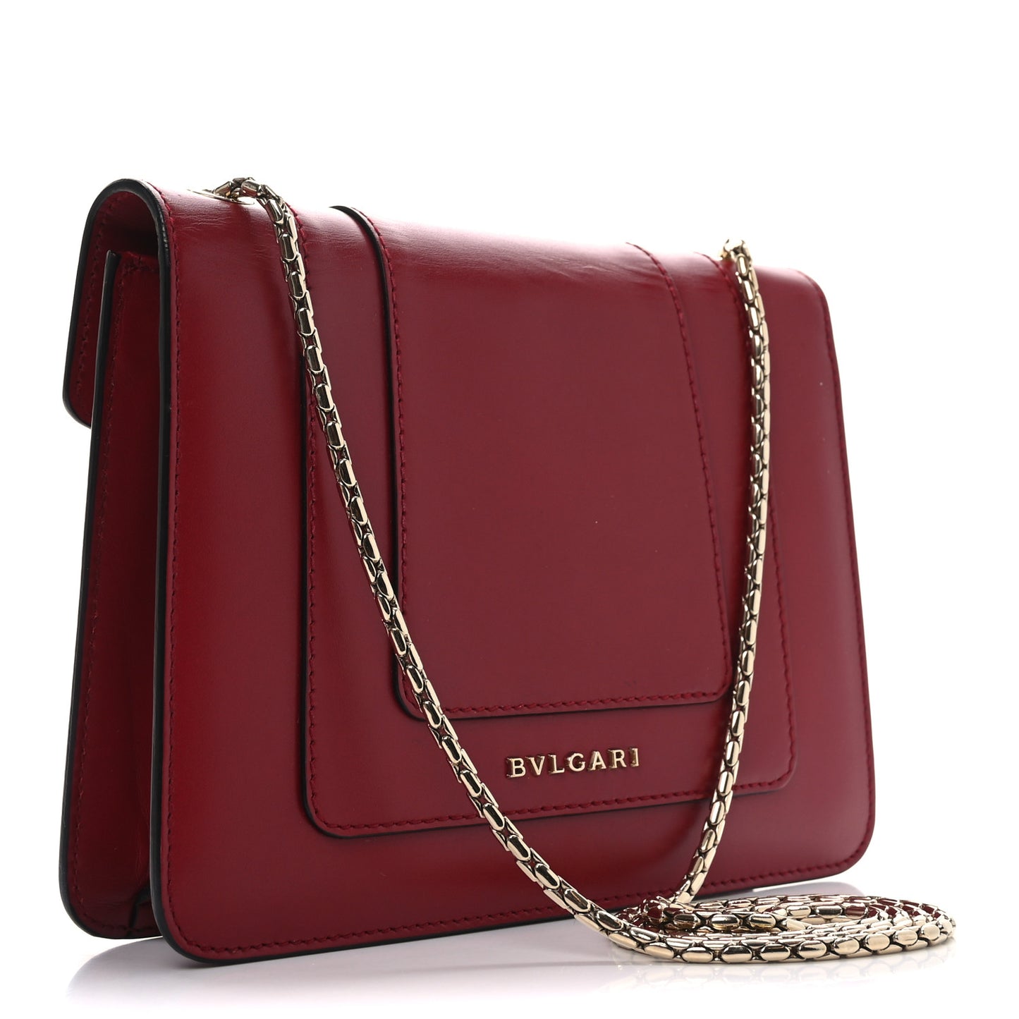 Calfskin Small Serpenti Forever Snake Strap Crossbody Bag Red