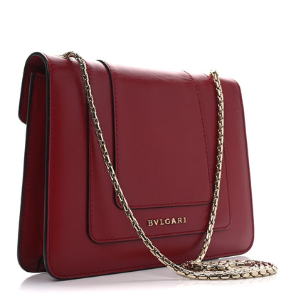 Bulgari Calfskin Small Serpenti Forever Snake Strap Crossbody Bag Red 3 of 9