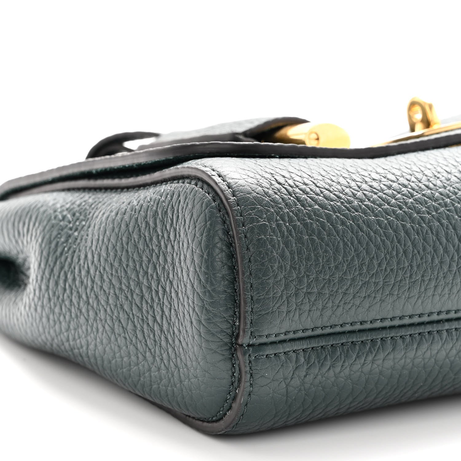 Mulberry Small Classic Grain Calfskin Small Lily Flap Dark Green 8 of 9