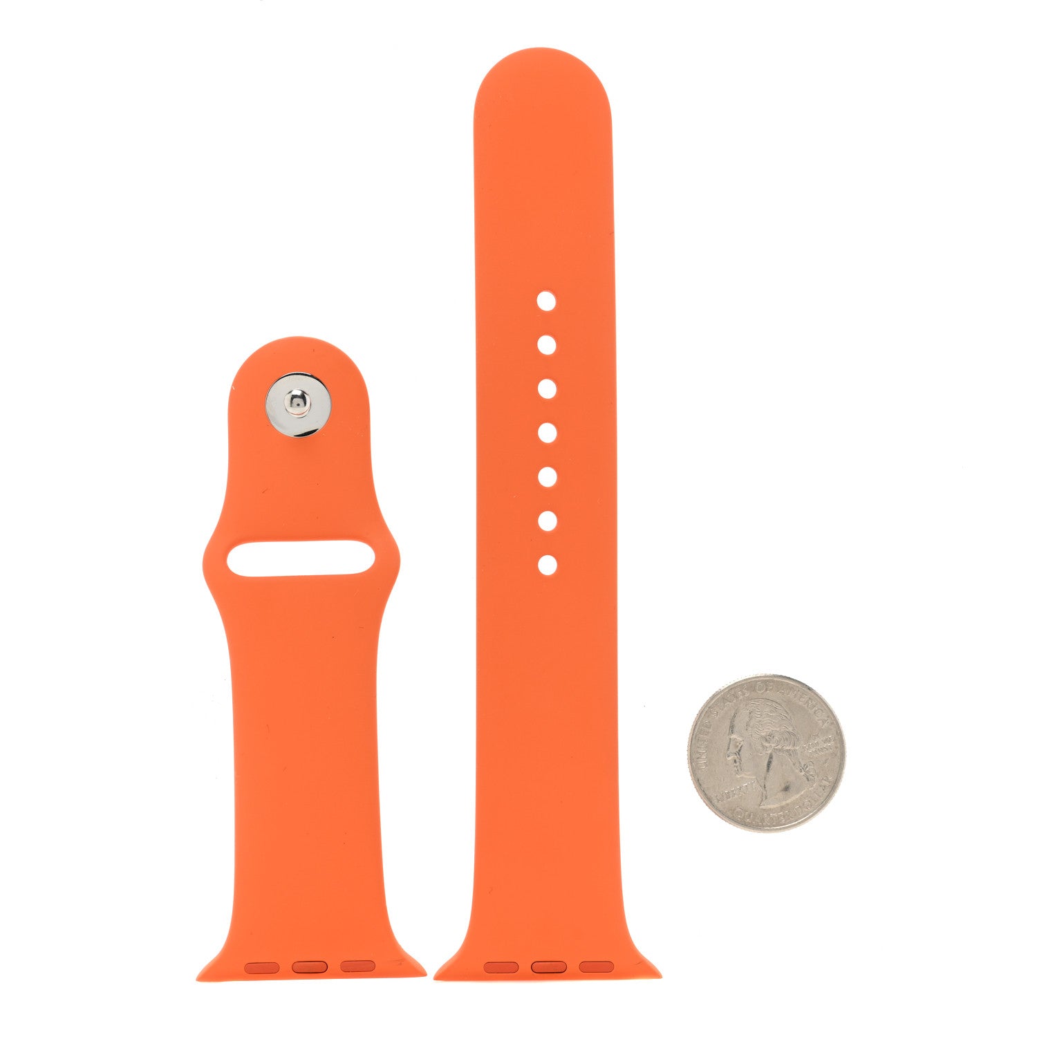 Hermes Silicone 44mm Apple Sports Watch Single Tour Band M/L Orange 2 of 5