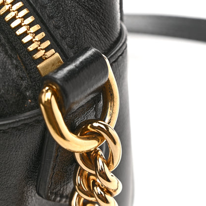 Gucci Monogram Matelasse Diagonal Small GG Marmont Chain Shoulder Bag Beige Black 12 of 13