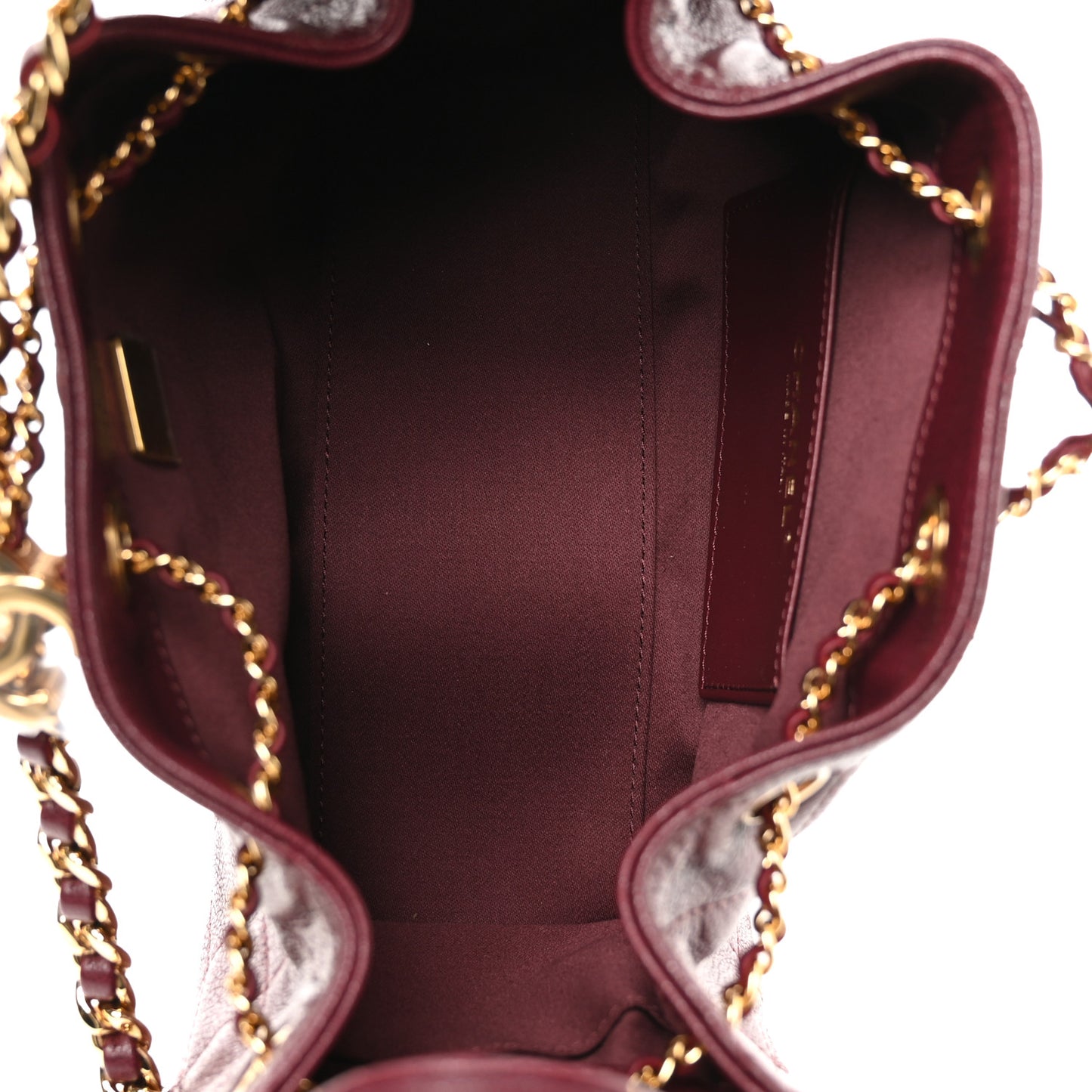 Goatskin Quilted Small Chanel 25 Handbag Dark Burgundy