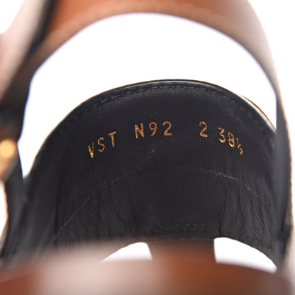 Valentino Garavani Grainy Cowhide Vlogo Slingback Flat Thong Sandals 38.5 Cuoio 8 of 9