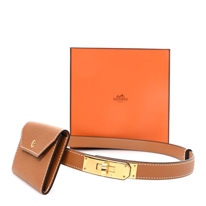 Hermes Epsom Kelly Pocket Belt Gold 6 of 6