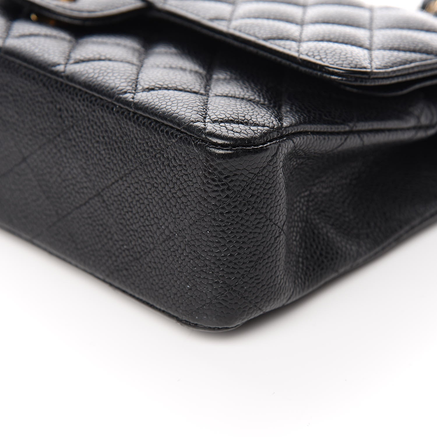 Chanel Caviar Quilted Medium Double Flap Black 9 of 12