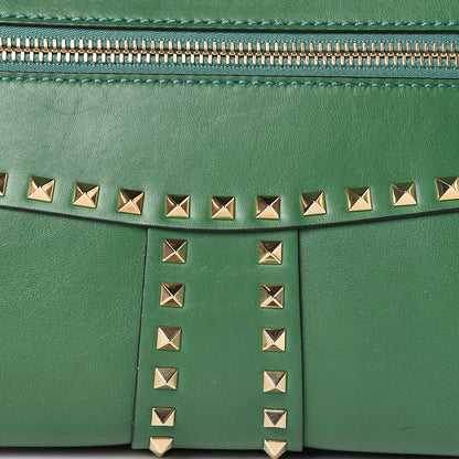 Valentino Garavani VALENTINO Vitello Rockstud Top Handle Satchel Pop Green 12 of 13