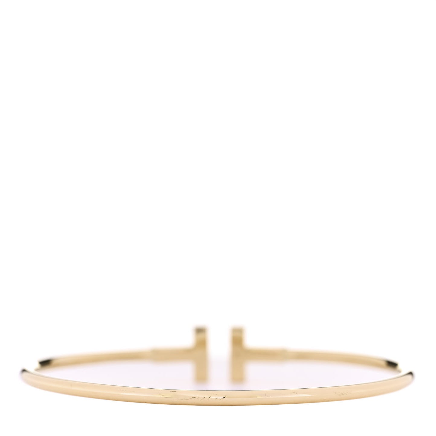 18K Yellow Gold Diamond T Wire Bracelet