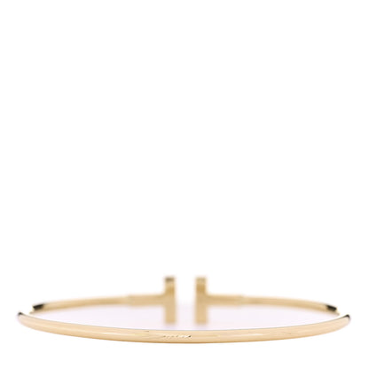 Tiffany 18K Yellow Gold Diamond T Wire Bracelet 2 of 3