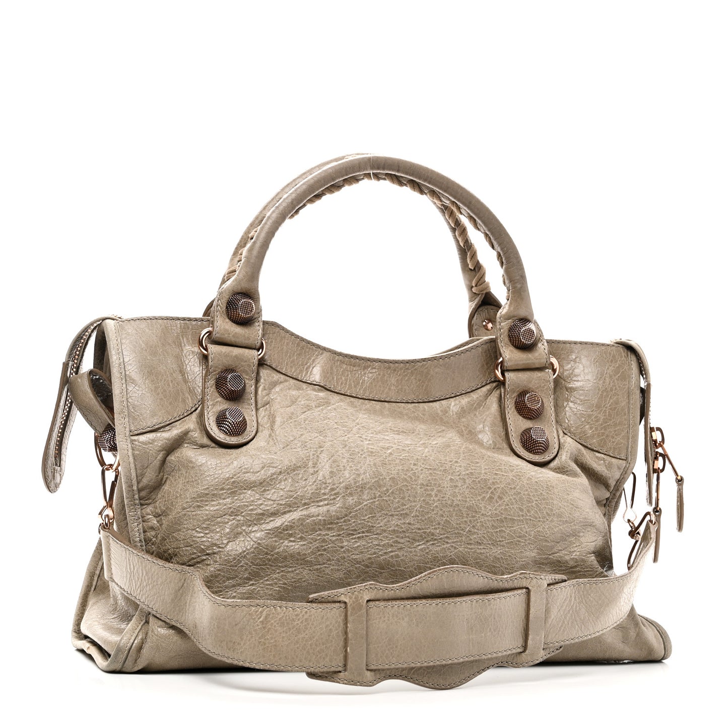 Agneau Giant 21 Rose Gold Hardware City Papyrus