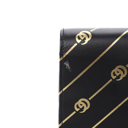 Gucci Calfskin Diagonal GG Mini Chain Wallet Black Gold 11 of 11