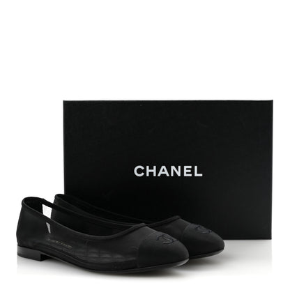 Chanel Mesh CC Ballerina Flats 38.5 Black 10 of 10