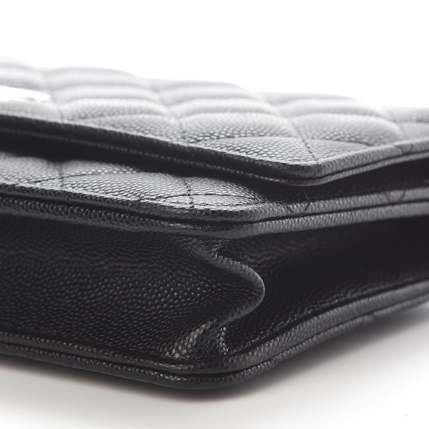 Chanel Caviar Quilted Wallet With Charms On Chain WOC Black 9 of 9