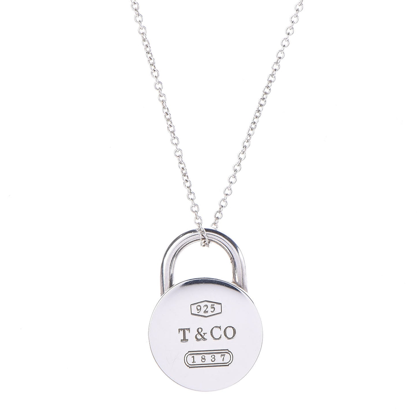 Sterling Silver 1837 Circle Lock Necklace
