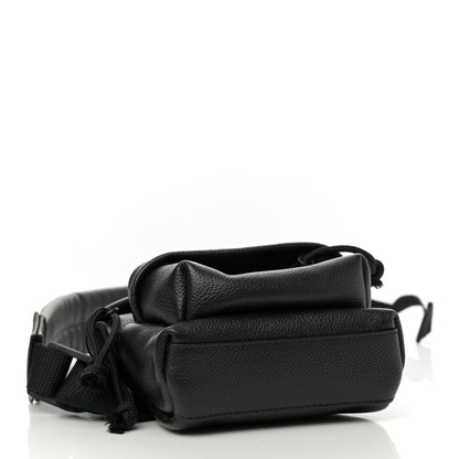 Balenciaga Grained Calfskin Mini Explorer Crossbody Backpack Black 4 of 10