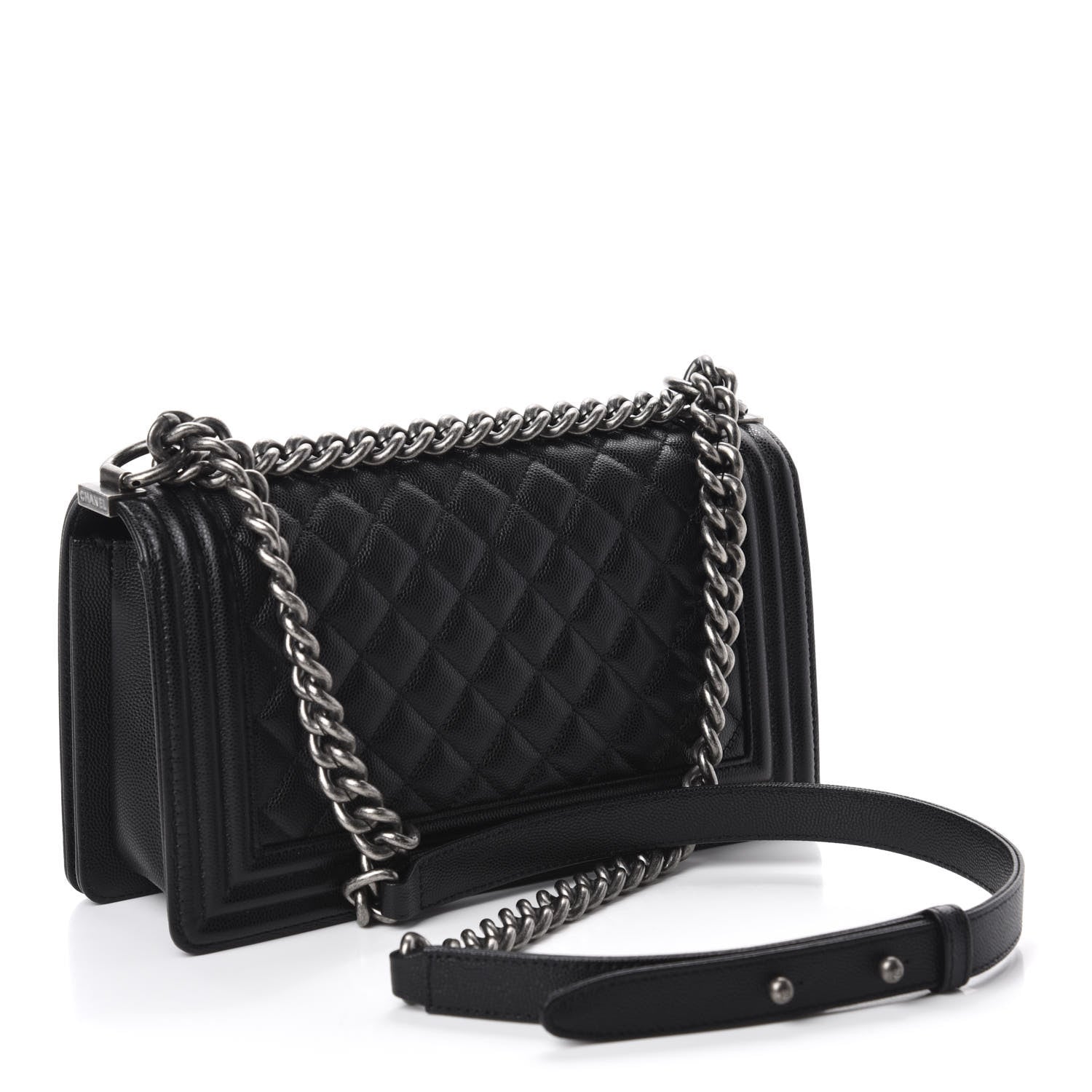 Chanel Caviar Quilted Medium Boy Flap Black 3 of 11