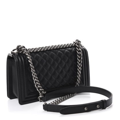 Chanel Caviar Quilted Medium Boy Flap Black 3 of 11